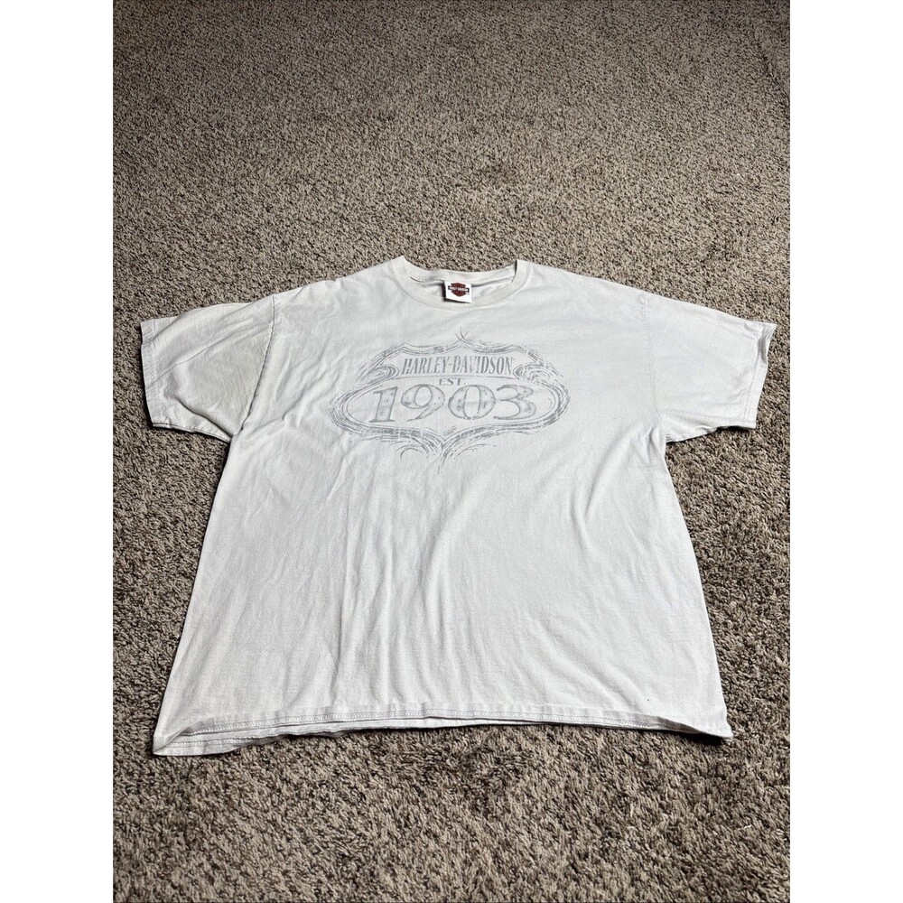 2013 Harley Davidson Motorcycles Manchester NH Graphic T-Shirt White Size XL